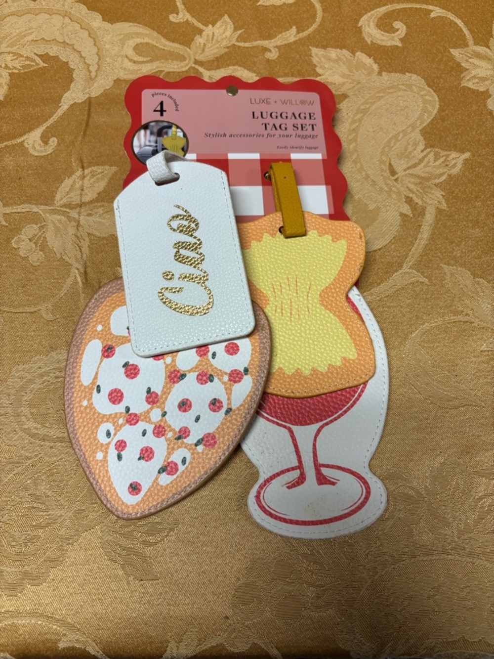 Luxe+Willow Luggage Tags Set of 4 NWT